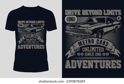 Retro Vintage Car T-shirt ,, Classic Car T-shirt Design