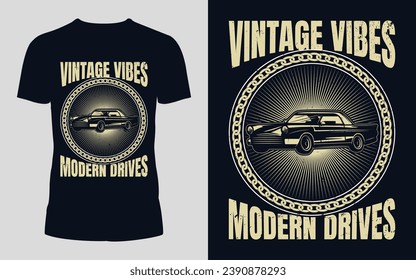 Retro Vintage Car T-shirt ,, Classic Car T-shirt Design