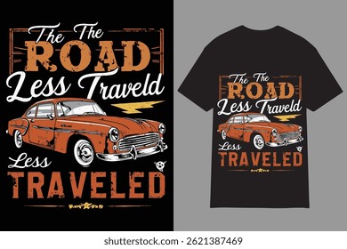 retro vintage car t-shirt design