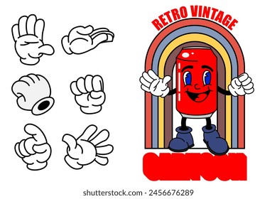 Retro Vintage Cartoon Mascot Oldiest