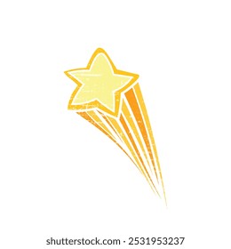 Retro Vintage Cartoon Star Vector Illustration with Playful, Whimsical Design.