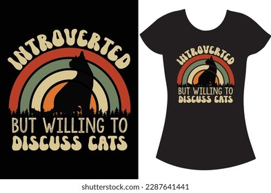 Retro vintage cat lover T shirt. Best cat shirt for gift.