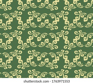 Retro vintage Chinese traditional pattern seamless background spiral curve cross cloud