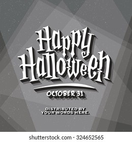 Retro Vintage Cinematic End Credits - Halloween - Vector Background