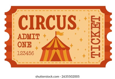 retro vintage circus tent ticket