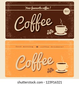 Retro vintage coffee Background