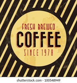 Retro Vintage Coffee Background with Typography