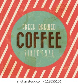 Retro Vintage Coffee Background with Typography