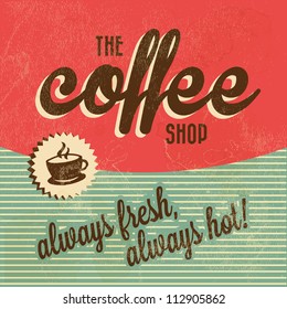 Retro Vintage Coffee Background with Typography