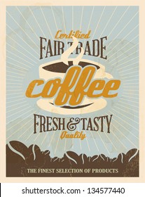 Retro Vintage Coffee Background with Typography