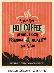 Retro Vintage Coffee Background with Typography