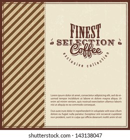 retro vintage coffee background with typography classic crowd coffee scene edge stack mark darkness deal fancy burning printing set antique excellent science classical value flag certification voucher