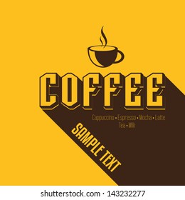 Retro Vintage Coffee Background with Typography