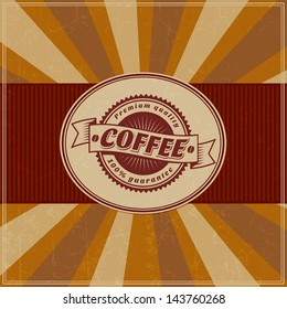 Retro Vintage Coffee Background with Typography