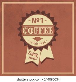 retro vintage coffee background with typography way classical star coffee bar scene nutrient cafe elderly performance senior drink fashionable luxurious cup creative cappuccino tea promotion folder mi