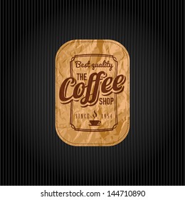 retro vintage coffee background with typography path classical star coffee bar background scene aliment cafe mature performance senior drink fashionable luxurious cup creative cappuccino folder brochu