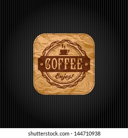 retro vintage coffee background with typography way classic official coffee bar cafe beverages caffeine elegant fancy art creative cappuccino ribbon award luxurious warming planning praise graphic gra