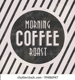 Retro Vintage Coffee Background With Typography