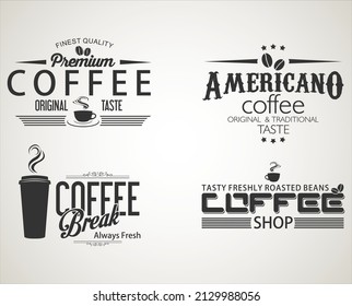 Retro vintage coffee design collection 