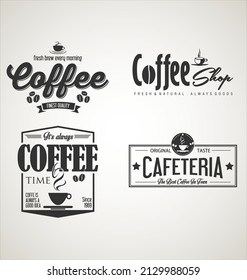 Retro vintage coffee design collection 