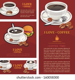 Retro Vintage Coffee design templates. Vector coffee time illustration