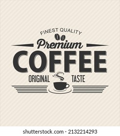 Retro Vintage-Kaffeedesign, Vektorgrafik