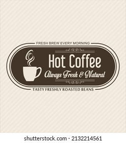 Retro vintage coffee design vector