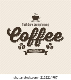 Retro vintage coffee design vector