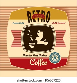 Retro Vintage Coffee Label Background