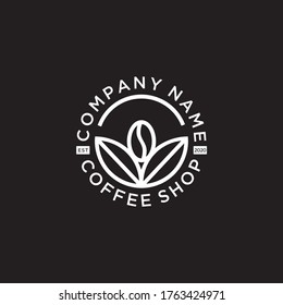 Retro Vintage Coffee Shop Logo with Lettering. Coffee Shop Label with flourish ornaments.
