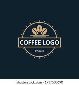Retro Vintage Coffee Vector Logo with modern elegant design
