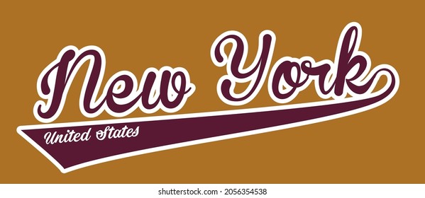 varsity de la universidad retro vintage estampación de eslogan de los estados unidos para camiseta gráfica o pegatina de parche de bordado - Vector