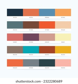 Retro Vintage Color Palettes With Color Codes