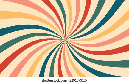 Retro vintage color sunburst background 