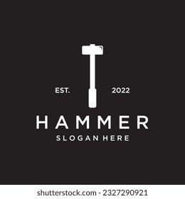 Retro vintage crossed hammer and nails logo design.Logo for home repair services, carpentry,badges, woodworking.