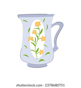 retro vintage cup cartoon. ceramic traditional, beverage gold, antique classic retro vintage cup sign. isolated symbol vector illustration