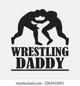 Retro Vintage Daddy Wrestling T-Shirt Papa Vatertag Geschenk