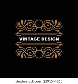 Retro Vintage Design, Luxurious Minimalist Vector Ornament Logo, With Mandala And Batik Style, Product Brand Illustration, Invitation, Banner, Fashion
