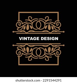 Retro Vintage Design, Luxurious Minimalist Vector Ornament Logo, With Mandala And Batik Style, Product Brand Illustration, Invitation, Banner, Fashion