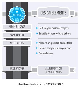 Retro Vintage Design Template. Vector illustration.