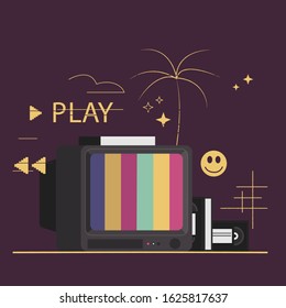 retro vintage device vector illustration