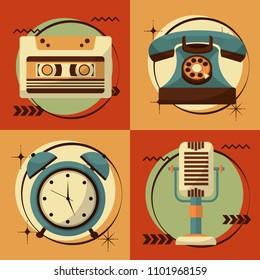 retro vintage devices