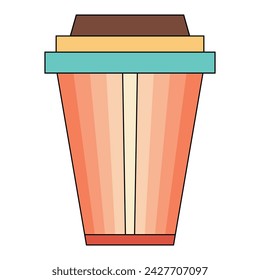 Retro vintage drink, Latte and coffee cup