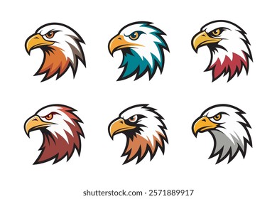 Retro Vintage Eagle Head Bundle. Majestic Designs with Timeless Appeal