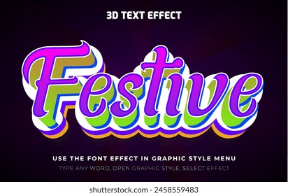 Retro vintage editable text effect template