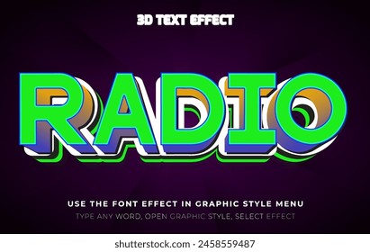 Retro vintage editable text effect template