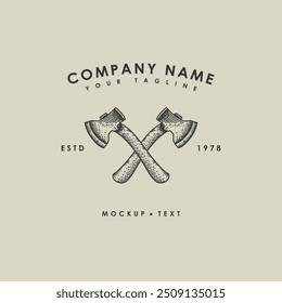 Retro vintage engraving style. Old emblem logo and vintage design vector illustration