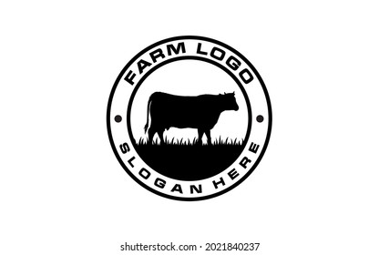 Retro Vintage Farm animal logo inspiration. Flat design. Vector illustration concept