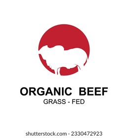 Retro Vintage Farm Cattle Angus Livestock Emblem Label logo création vectorielle. logo pour l'inspiration de la viande de boeuf, du bétail, du boucher et du logo d'animal de ferme