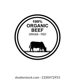 Retro Vintage Farm Cattle Angus Livestock Emblem Label logo création vectorielle. logo pour l'inspiration de la viande de boeuf, du bétail, du boucher et du logo d'animal de ferme